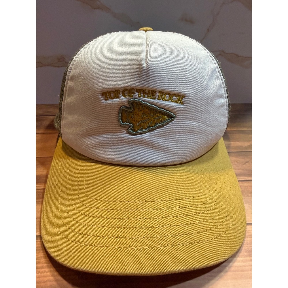 Imperial Top of the Rock Arrowhead Trucker Hat Snapback Yellow White Olive Cap
